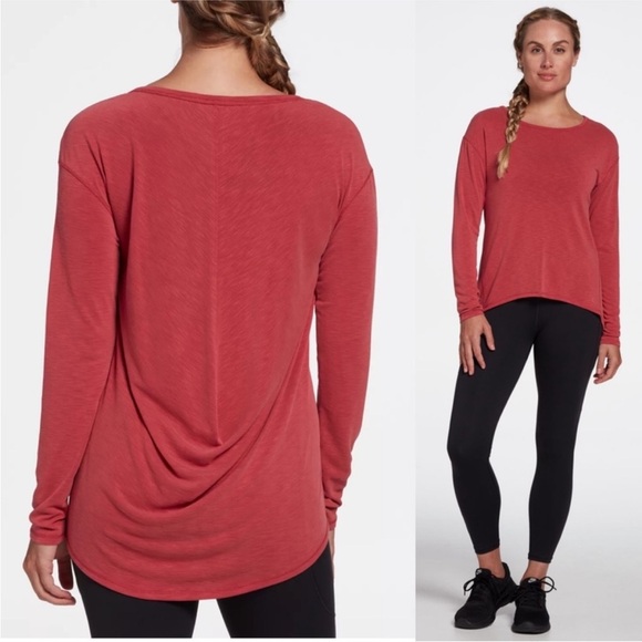 Calia by Carrie Underwood Draped Back Long Sleeve Top - Picture 5 of 6